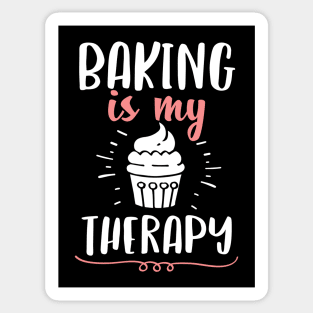 Baking Is My Therapy Holiday Gift For Baker Sticker